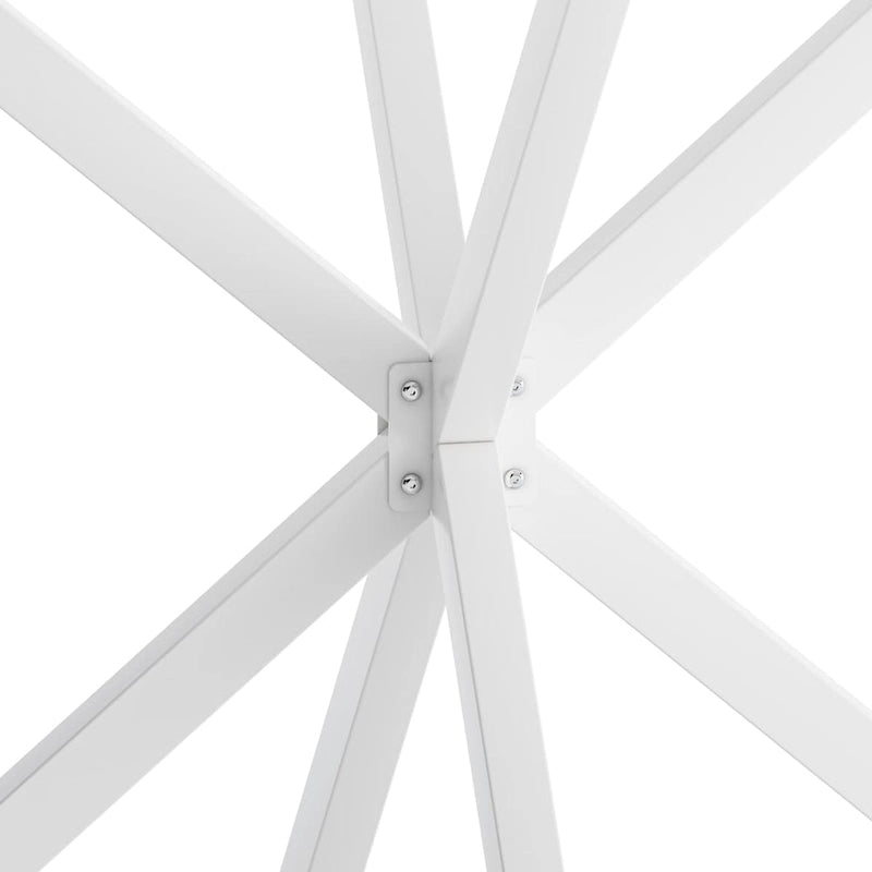 47.24" Modern Cross Leg Round Dining Table