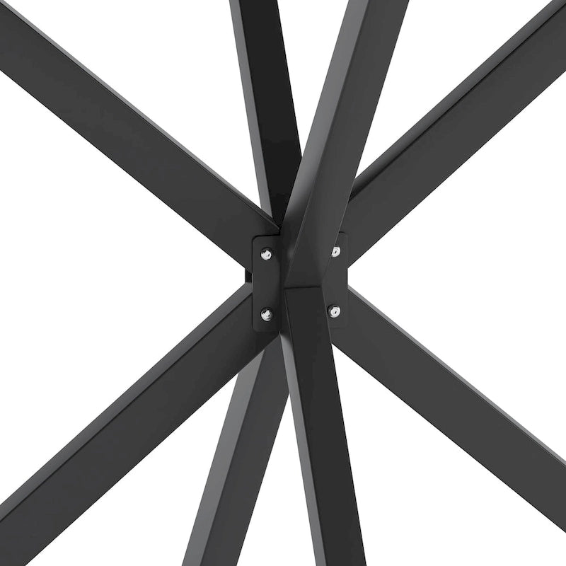 47.24" Modern Cross Leg Round Dining Table