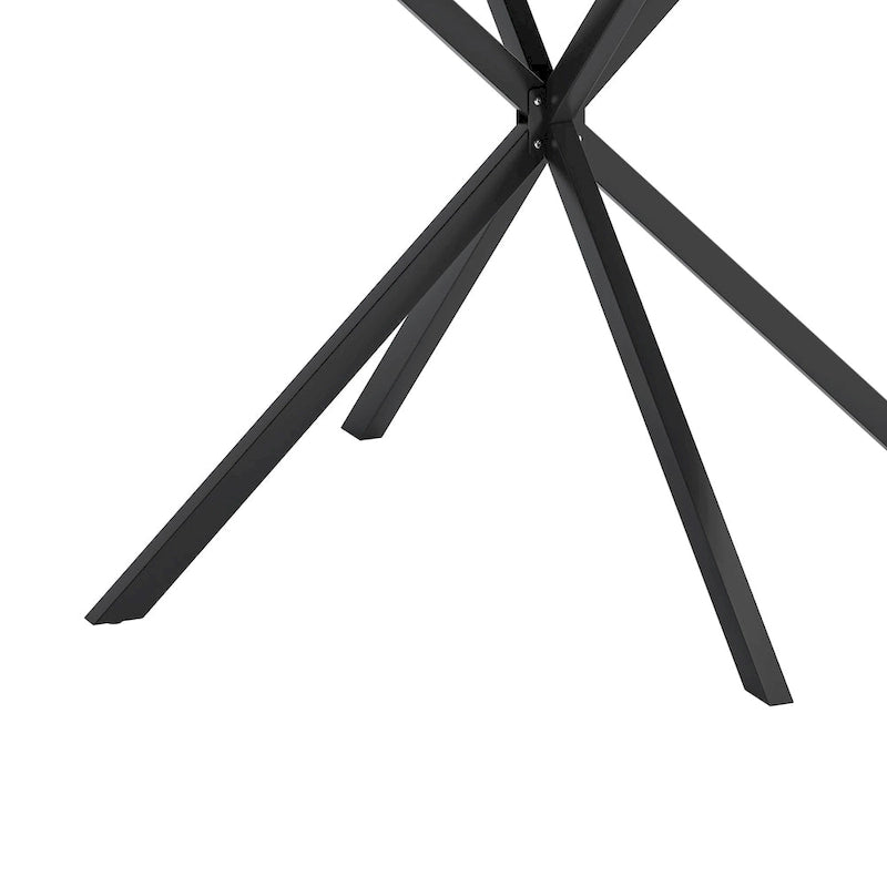 47.24" Modern Cross Leg Round Dining Table