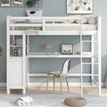 Lit mezzanine 1 place avec bureau et commode, lit mezzanine en bois avec tiroirs et étagères de rangement pour enfants et adolescents, garçons et filles