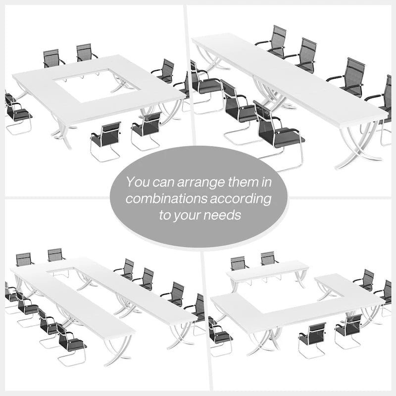 Table de conférence de 6,5 pieds pour 6 à 8 personnes, table de séminaire rectangulaire de 78 pouces de long