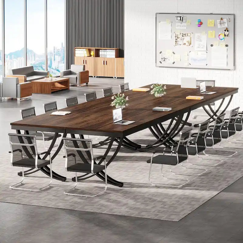 Table de conférence de 6,5 pieds pour 6 à 8 personnes, table de séminaire rectangulaire de 78 pouces de long