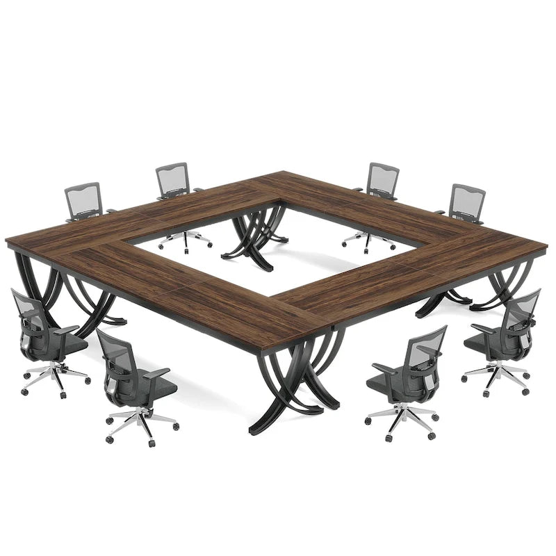 Table de conférence de 6,5 pieds pour 6 à 8 personnes, table de séminaire rectangulaire de 78 pouces de long