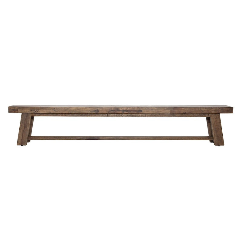 Reclaimed Mango Wood Accent Bench - Medium Brown