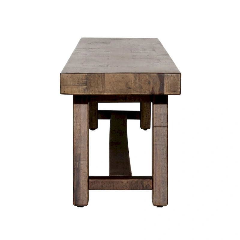 Reclaimed Mango Wood Accent Bench - Medium Brown