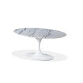 Oval Marble Dining Table Small - White