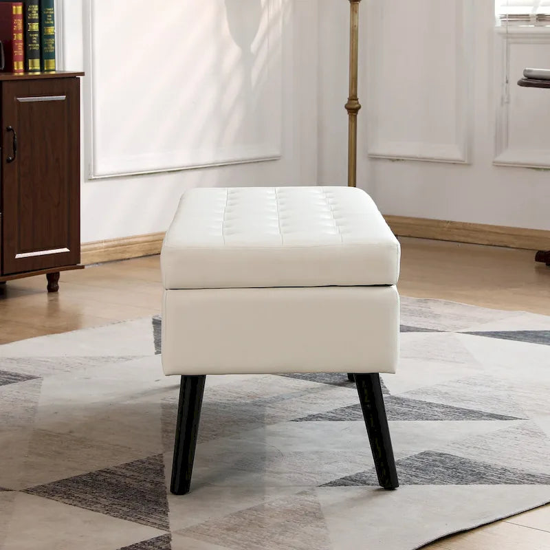 Storage Ottoman Bench with Flip-Top Lid