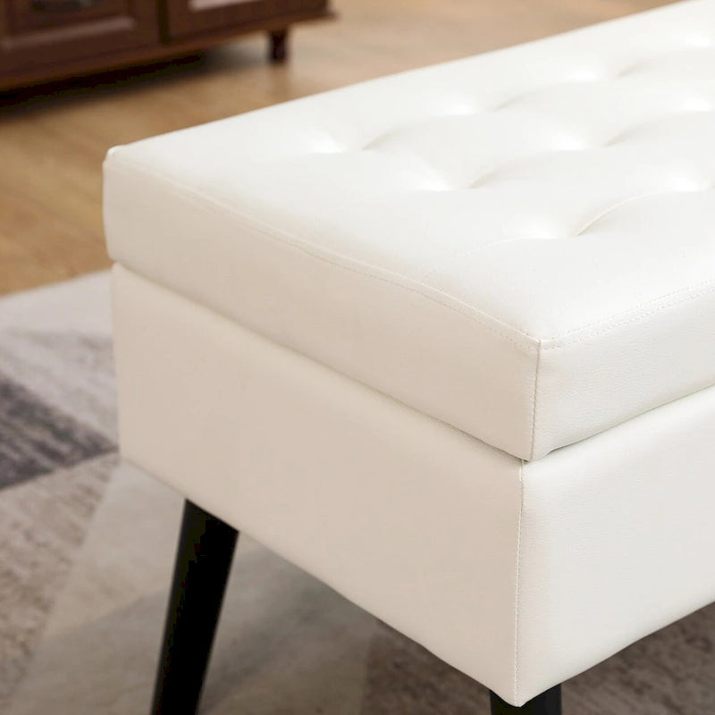 Storage Ottoman Bench with Flip-Top Lid