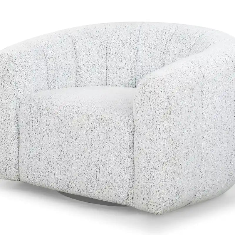 Boucle Swivel Accent Chair - 38Wx33Dx28H
